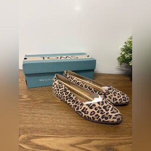 TOMS | Julie Leopard Print Suede Flats